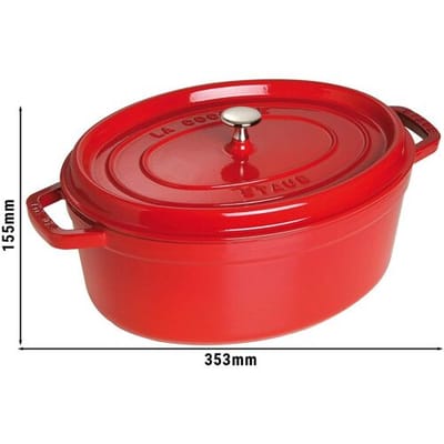 STAUB LA COCOTTE - Kookpot - Ovaal - 290mm - Gietijzer - Kersenrood