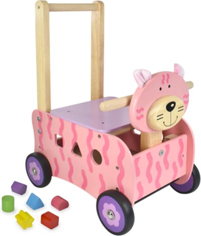 Loop/duwwagen - Kat - Roze