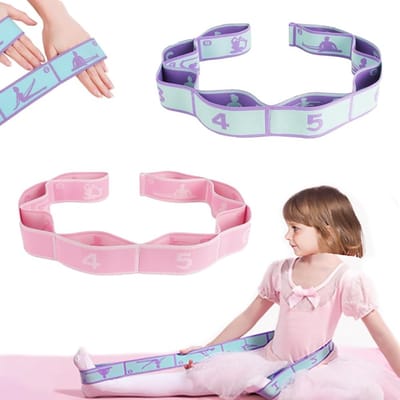 Cosensi - 2 Stuks Yoga Stretchband met 8 Lussen voor Flexibiliteit