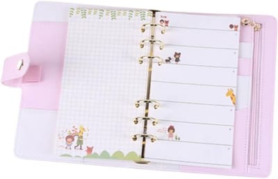 Inserts voor A5 notitieboeken, 6-holes, voor dagelijkse, wekelijkse en maandelijkse planning (40 pagina's, 2 stuks)