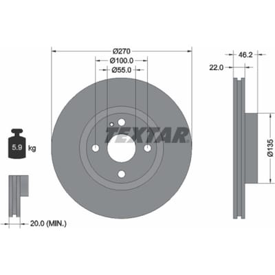 Remschijf TEXTAR 92175903