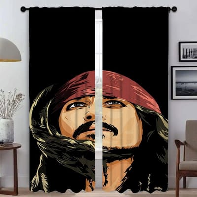 Scheidingsgordijn voor mensen Raamgordijn voor kamer 2 panelen Shades Keukengordijnen Tule voor slaapkamer Halloween decoratie Woonkamer Verduisterend W50xH70cmx2pcs-CL