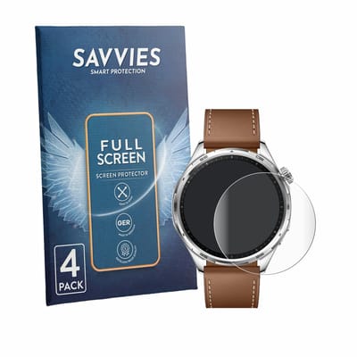 Savvies - Screenprotector voor Honor Watch 6 - Folie Beschermfolie transparant volledig dekking 4 Stuks