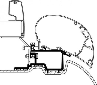 Thule optioneel roof adapter Sprinter 6200