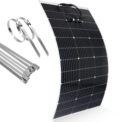 Flexibel Zonnepaneel - Lichtgewicht Paneel - Energie Opwekken - Uiterst Flexibel Ontwerp - 120 Watt - Zwart