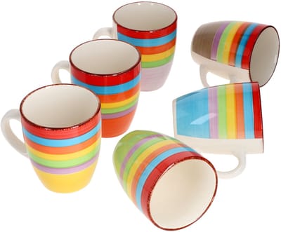 Set van 6 koffiemokken Ibiza Rainbow Summer - 24326544