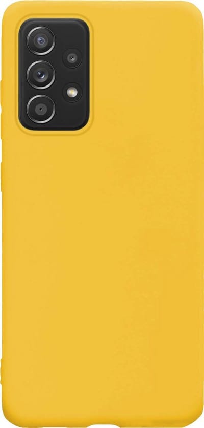 Hoes - Geschikt voor Samsung Galaxy A52 - Sterk & Shockproof - Hoesje Cover - Siliconen Case - Geel