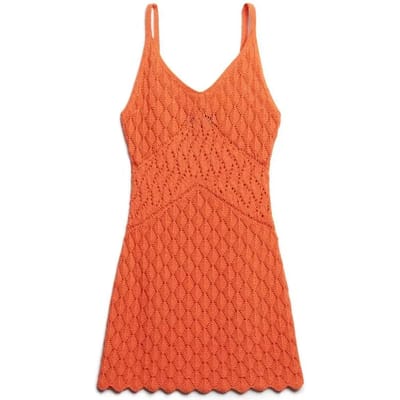 Superdry - Gehaakte Cami mini-jurk - Dames - Jurken