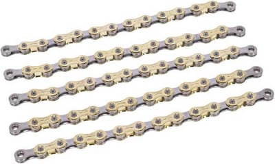 XLC Fietsketting CC-C05 – 11 speed derailleurketting – 118 Schakels – 1.2” x 11/128” – Penlengte: 5.6mm – Goud/Zilver
