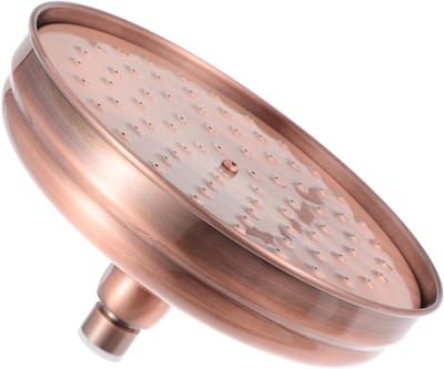 Ronde Douchekop met Hoge Druk - Regen Douche Spray voor Badkamer met LED Mondstuk en Koperafwerking