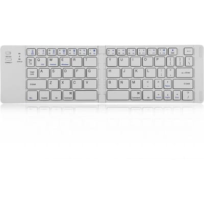 Draagbaar Magnetisch Opvouwbaar Draadloos Bluetooth Toetsenbord voor Android IOS Windows white