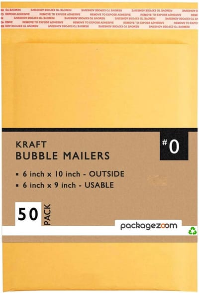 50x Luxe Verzendzakken met Luchtkussen | #0 Bruine Enveloppen 15x25 cm | Sterk en Zelfklevend