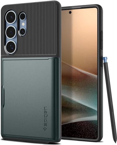 Spigen Geschikt voor Samsung Galaxy S25 Ultra - Slim Armor CS Case - Back Cover hoesje - Abyss Green