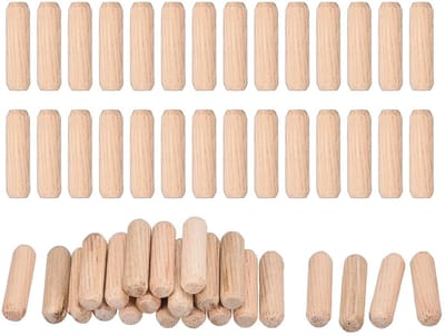 Houten Pluggen - Bevestigingspennen - Houtbewerking Meubels - Gegroefd Afgeschuind - 8x30mm - Lichtbruin