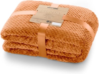 Knuffeldeken - Zachte plaid - Gezelligheid thuis - Elegant stiksel - 150 x 200 cm - Rood