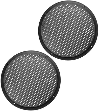 2 Stuks 8'' Plastic Audio Speaker Cover Mesh Subwoofer Grill Horn Guard Decoratieve Cirkel Grille Bescherming Zwart voor Auto's en Geluidsystemen
