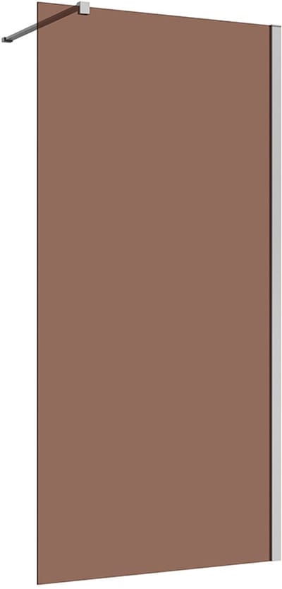 Inloopdouche 70x200 8mm Nano glas RVS serie Silvio bronsglas