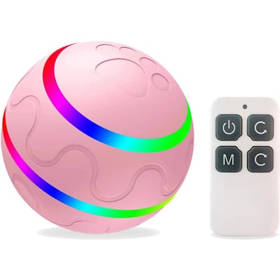 Hondenbalspeelgoed Interactief puppy Kat Huisdier Rollend speelgoed Afstandsbediening Zelfroterende stuiterende bal LED P-2