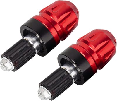 Stuureindkappen Motorfiets - Handvat Grips - Verbeter Rijcomfort - Universele Pasvorm - 8.3 x 3.3 cm - Rood