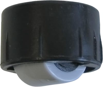 Boorrol Zonder Band - Zwenkwiel Onderdeel - Meubelmontage - Hoge Draagkracht - 15mm Wiel 25mm Boor - Zwart
