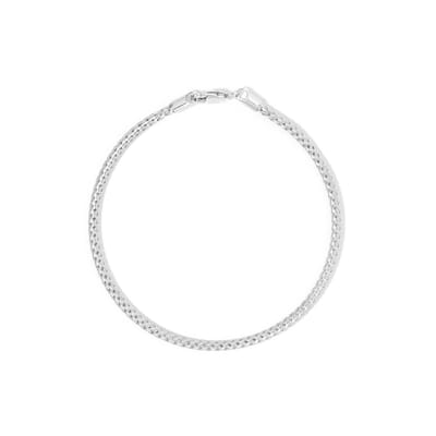 Cavill - Zilveren armband 925 sterlingzilver - Gevlochten Omega design - Monosono collectie - 20 cm - Karabijnsluiting - Stijlvolle unisex armband