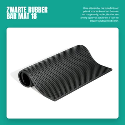 Dailygoods- Bar Mat Antislip - Spill Mat - Dikke Rubber - Keuken Droogmat - Afvoermat voor Bar - Hittebestendig - 18"x12 - Afdruipmat