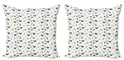 ABAKUHAUS Kussenhoezen Set (2x 45x45) – dubbelzijdige print, multikleurig