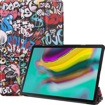 Hoesje - Geschikt voor Samsung Galaxy Tab S5e - Dun & Stevig - Hardcover Book Case - Trifold Bookcase Hoes - Hard Cover - Tablethoes - Graffity