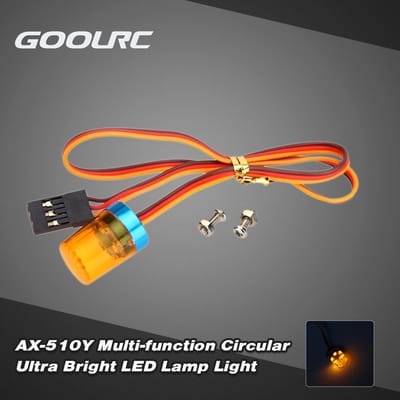 Origineel GoolRC AX-510Y multifunctioneel rond ultrahelder politie-LED-licht voor RC-politie geel