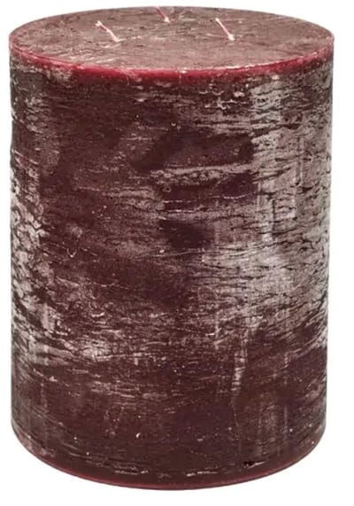 Stompkaars - stompkaars | wine red | ø15x20 cm - zwart - ø15x20x