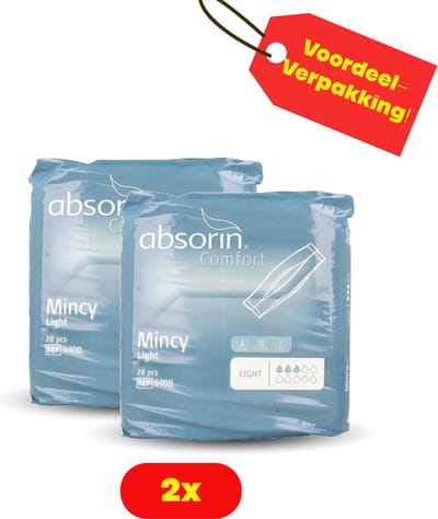 2X Absorin Mincy Light inlegverband - 2 x 28 stuks- Voordeelverpakking!!