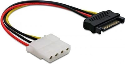 DeLOCK power cable - SATA power to 4 PIN internal power - 12 cm