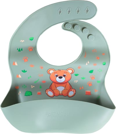Sproudsy Slab Teddy Bear – Kraamcadeau – Kinderservies - Baby - Forest Green
