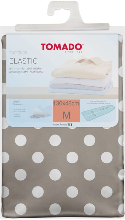 Tomado - Strijkplankhoes Elastic - afmeting strijkplankovertrek 130 x 48 cm - Voor strijktafel tot maximaal 122 x 40 cm