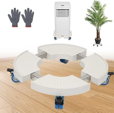 Instelbare Bloemenroller met Draaibare Wielen - Plantenroller voor Binnen & Buiten - Draagvermogen 200 kg - Ø 38-54,5 cm