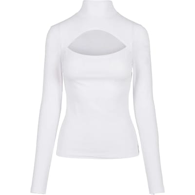 Urban Classics - Cut-Out Turtleneck Longsleeve top - XS - Wit