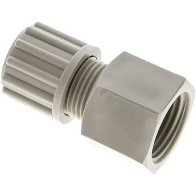 12x10mm & G1/2'' PP Rechte Knelfitting Binnendraad 10bar