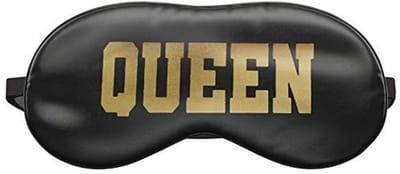 Slaapmasker Reis Relax Ogen Bedekking Bed Emoji Dutje Blinddoek Zijn Zwart Glitter Goud Queen [042]