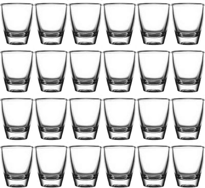 Dailygoods - Tequila borrelglazen, 35 ml, robuuste borrelglazen van glas, shotglazen voor tequila, wodka, ouzo, likeur (35 ml, 24 stuks)