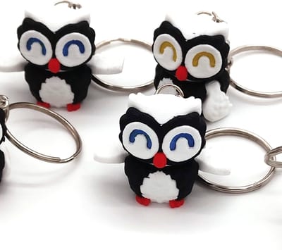 Uil sleutelhanger, schattige sleutelhanger, uilen, gehoornde uil, sneeuwuil, lief, schattig, dierenaccessoires