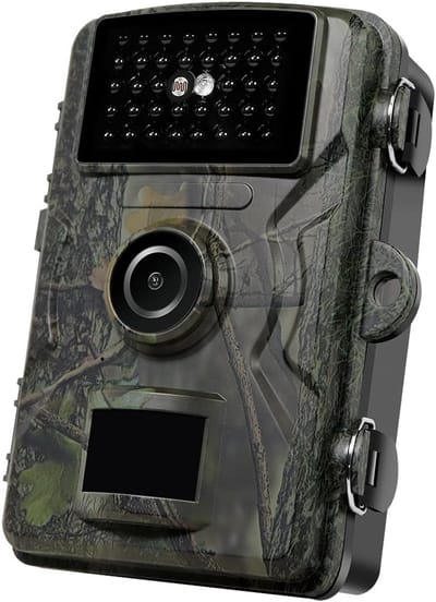 Wildcamera met Nachtzicht - Trailcamera Bewegingsmelder - Dieren Observeren - Full HD 1080p - 90 Graden Kijkhoek - Zwart