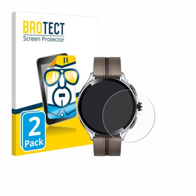 BROTECT - Screenprotector voor Xiaomi Watch 2 Pro - Folie Beschermfolie transparant 2 Stuks