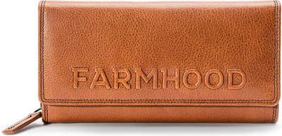 Farmhood Memphis Portemonnee RFID-bescherming Leer 19 cm - Dames - Horizontaal - camel