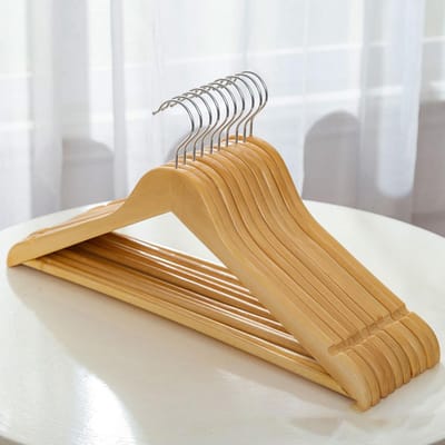 Houten Kledinghanger Antislip Kledingrek 360 Graden Rotatie Pakhangers voor Thuis 44.5cm gray