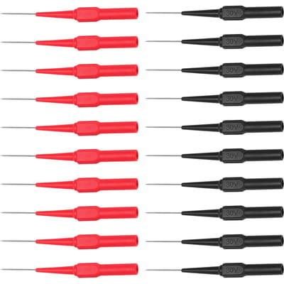 Ensemble de 10 paires de sondes de test d'isolation 26.010 0,7 mm Douille 4,0 mm Sonde perçante pour l'entretien de véhicules red