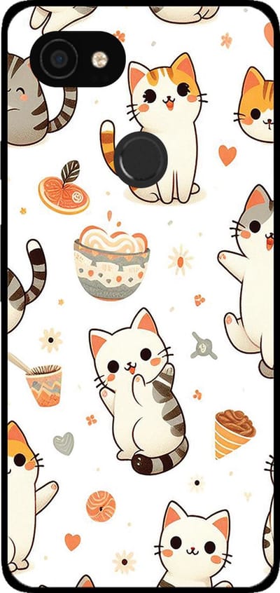 Smartphonica Telefoonhoesje voor Google Pixel 2 XL met katten opdruk - TPU backcover case cat design geschikt voor Google Pixel 2 XL