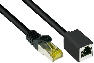 S/FTP CAT7 10 Gigabit netwerk verlengkabel / zwart - LSZH - 3 meter