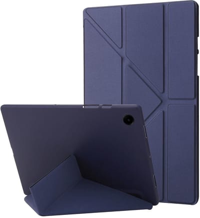 Samsung Galaxy Tab A11 Plus / Tab A9 Plus Origami Standaard Bookcase Donkerblauw