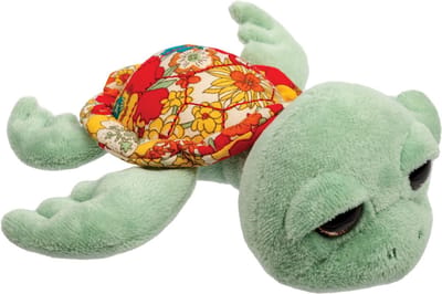 Suki Gifts pluche zeeschildpad Jules knuffeldier - cute eyes - lichtgroen - 14 cm - Hoge kwaliteit