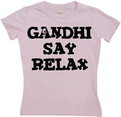 Hybris Dames T-shirt Gandhi Say Relax Girly SH-5-13086-H20-5